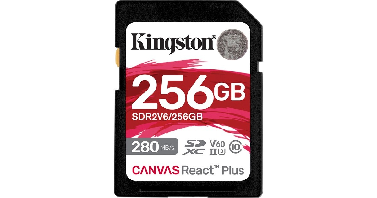 KingstonCanvas React Plus 256 GB geheugenkaart  (UHS-II U3, Class 10, V60)