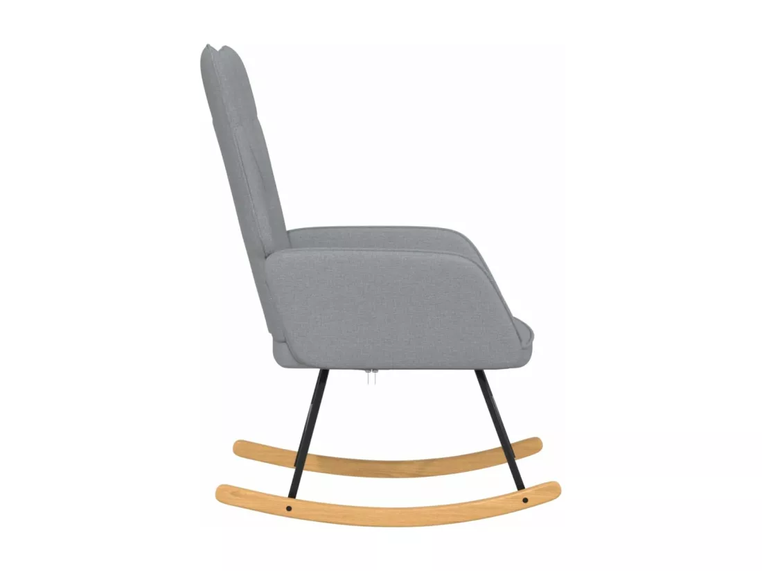 Chaise à bascule Gris clair Tissu