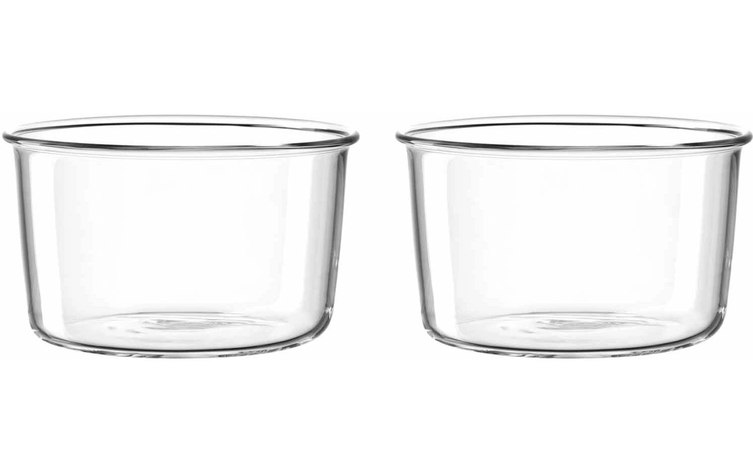 Schale Vetro 2 Stück, TransparentTransparente Glasschalen
