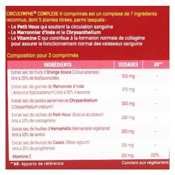 Santé Verte Circulymphe Complex H 16 comprimidos