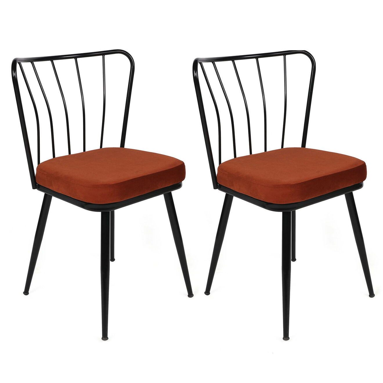 Homitis 2 Chaises Yildiz tuile/noir - 43x82x42 cm