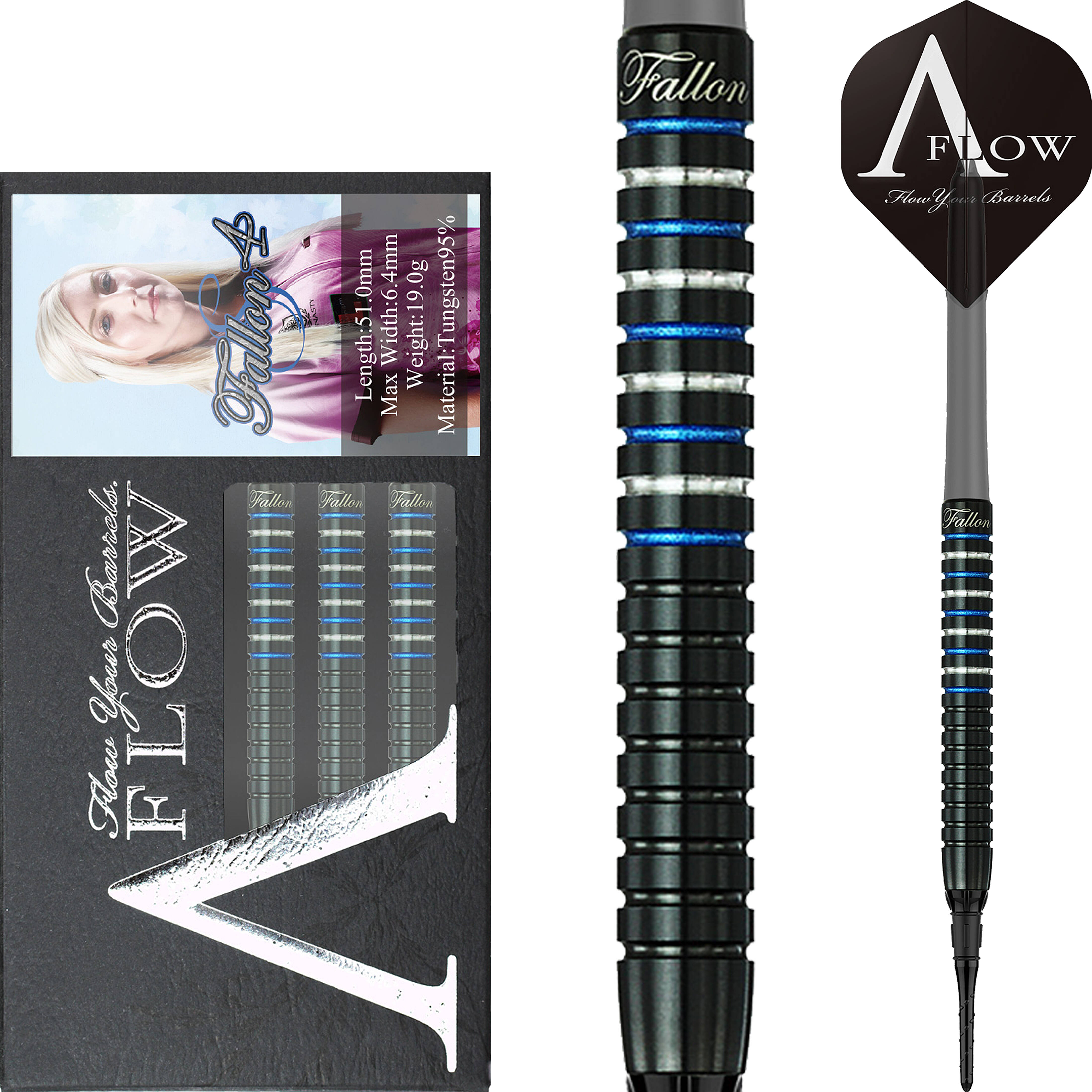 Dynasty - A-Flow Black Line - Fallon Sherrock 4 Straight - Softdart