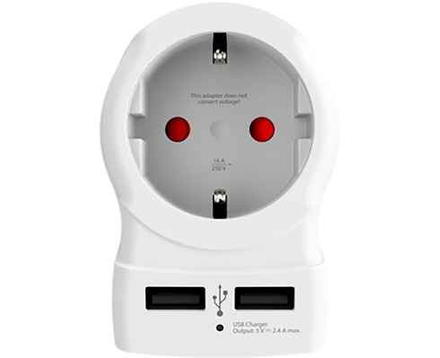 SKROSS Country Travel Adapter - Europe to USA USB
