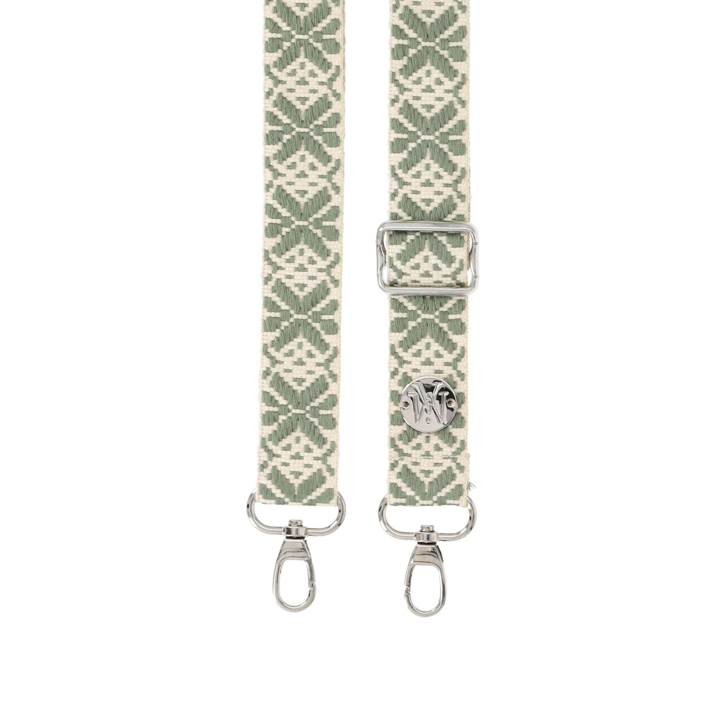 Handyband Handgemachtes Umhängeband für Handyhüllen Snowflake Silver - Ecru / Light Khaki