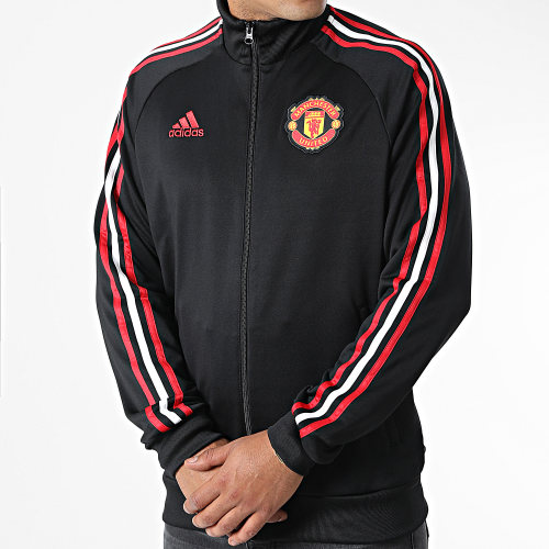 Veste Zippée A Bandes Manchester United FC DNA HE6671 Noir