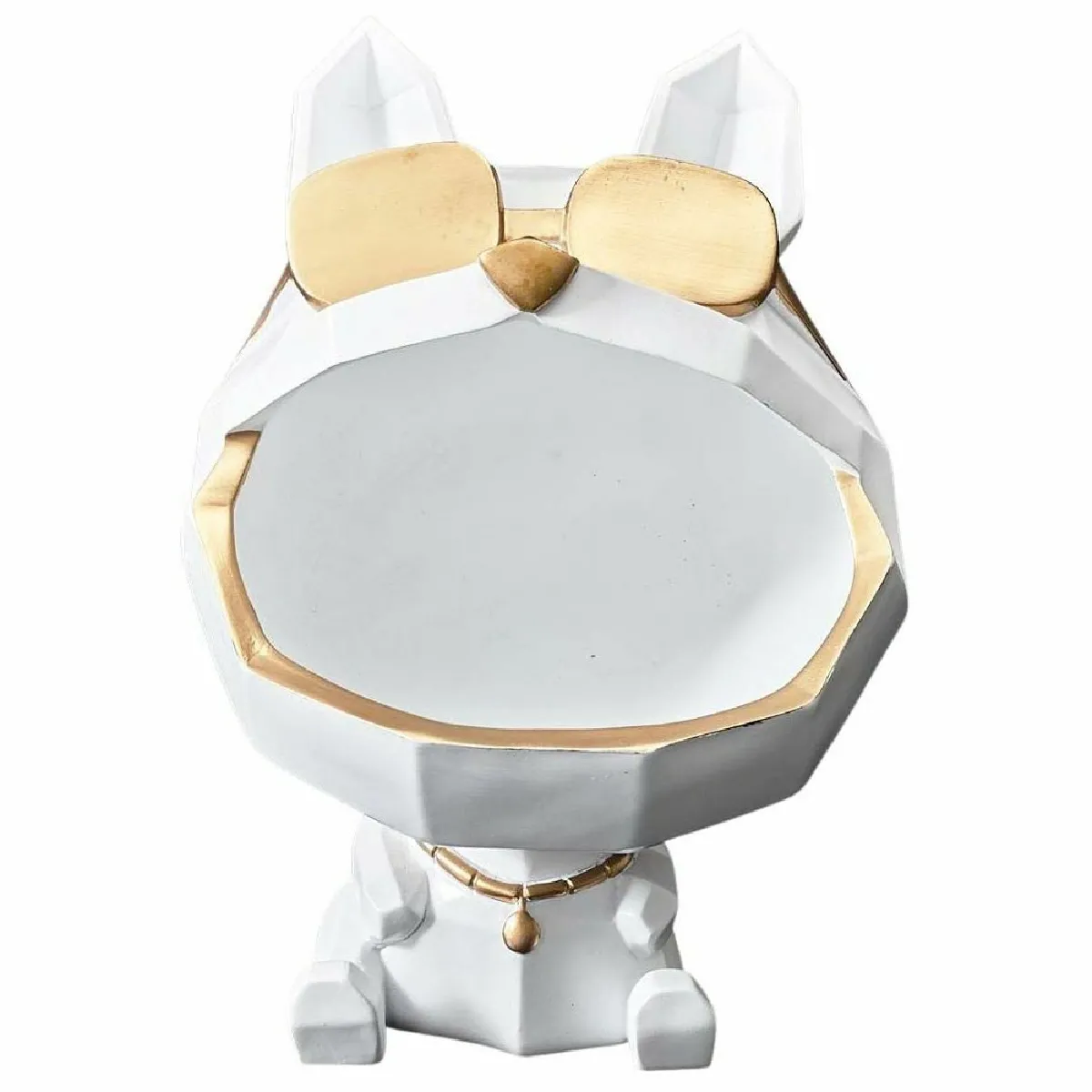 The Home Deco Factory Vide poche chien lunettes dorées