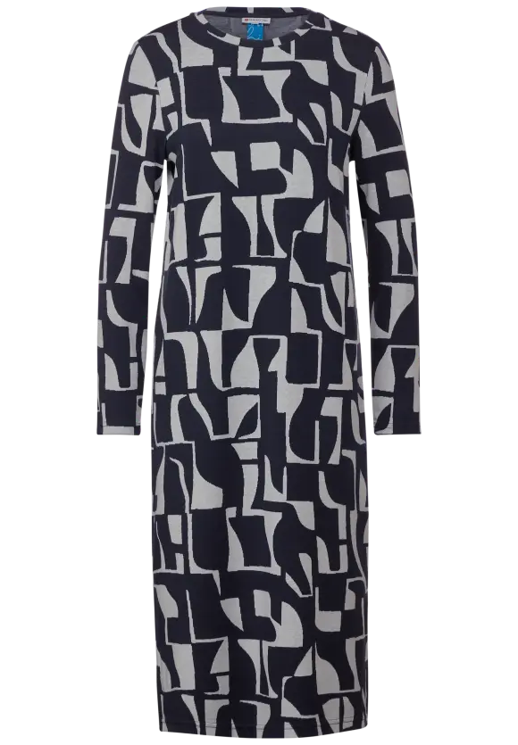 Jacquard Kleid - deep blue