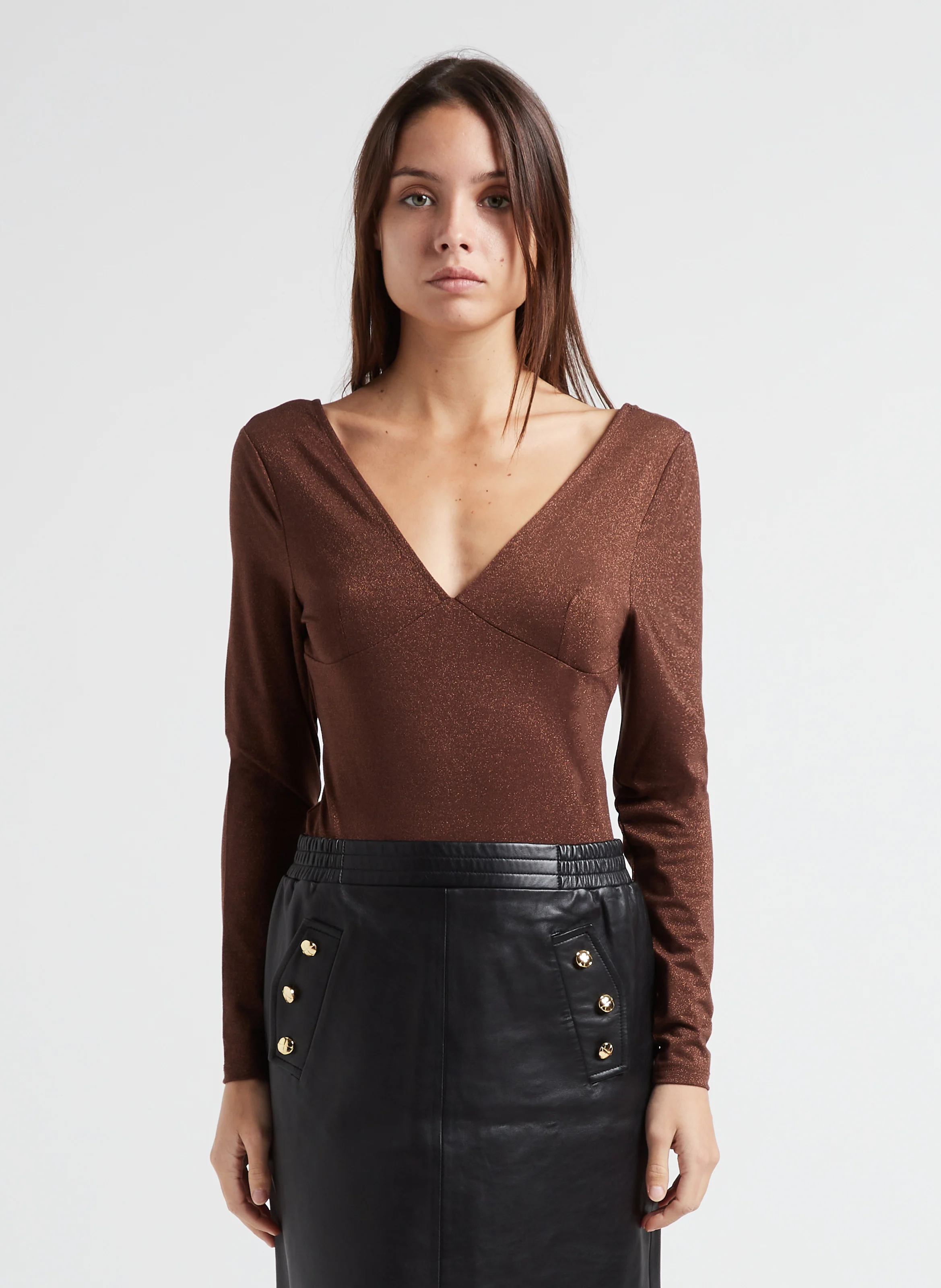 LUXI DEEP - Body col V métallisé | Marron