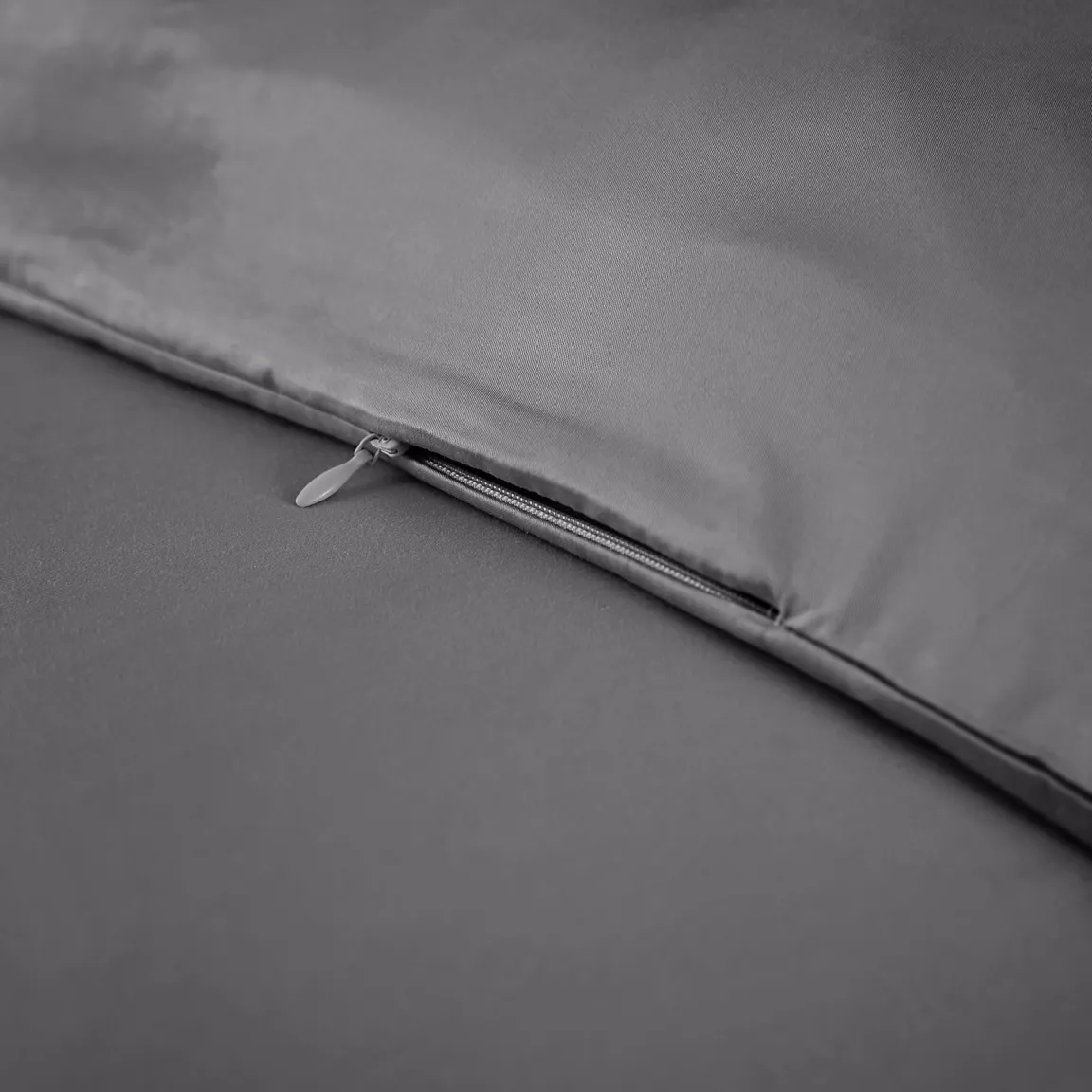 Housse de couette satin de bambou (260 x 240 cm) Salomé Gris granit