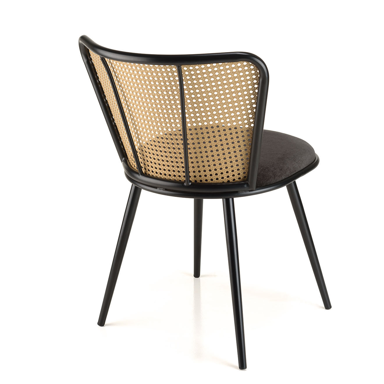 Macabane 2 Chaises Léa noires - 55x60x78 cm