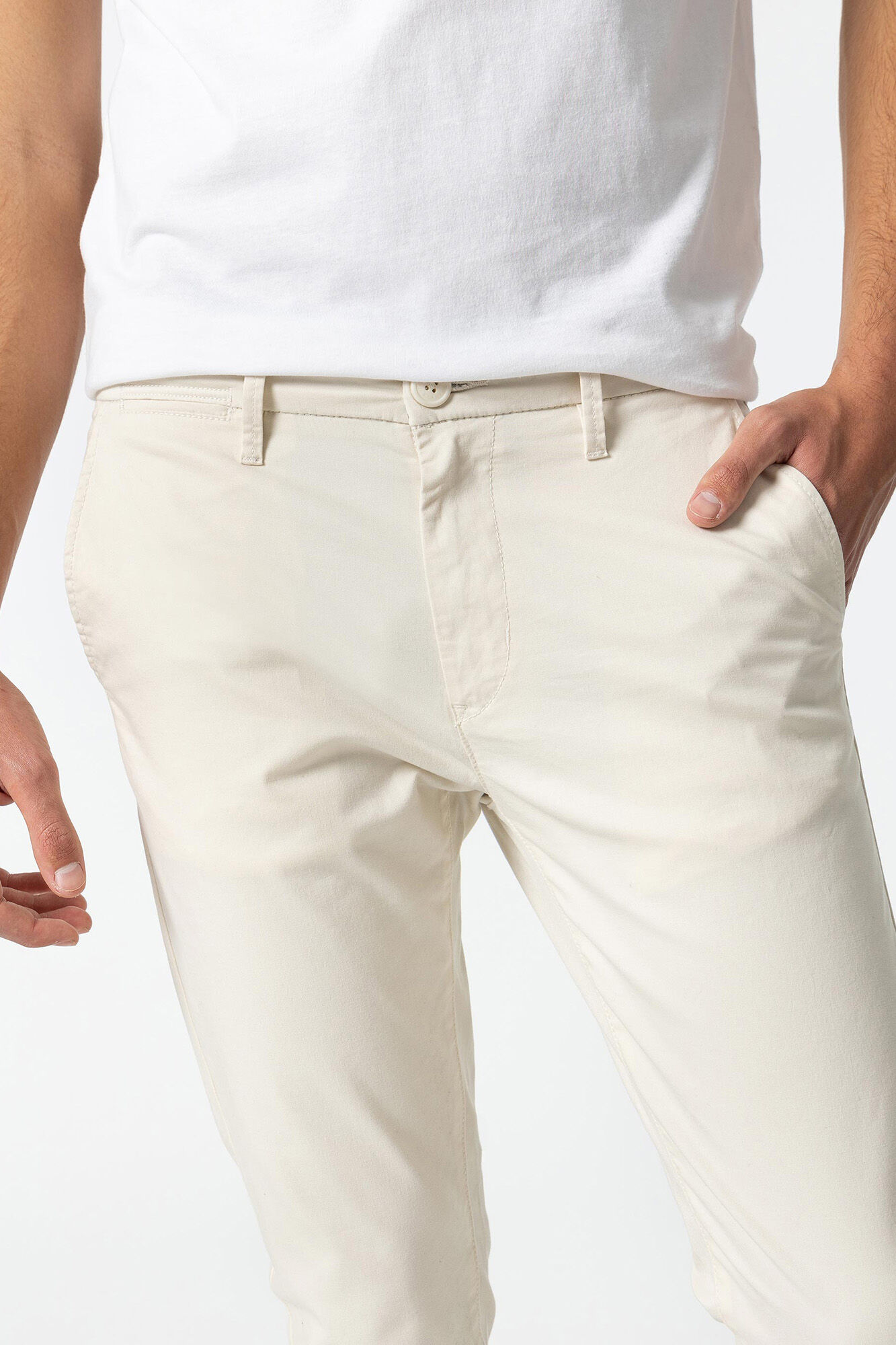 Calças chino de 5 bolsos