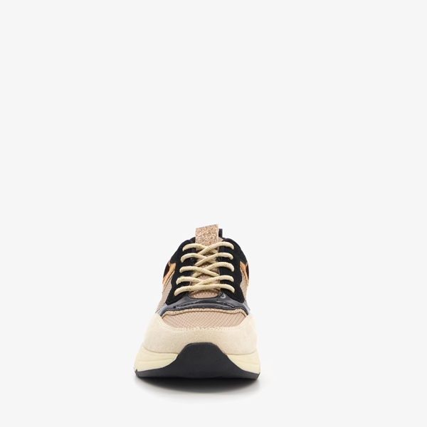 Blue Box dames sneakers beige/bruin