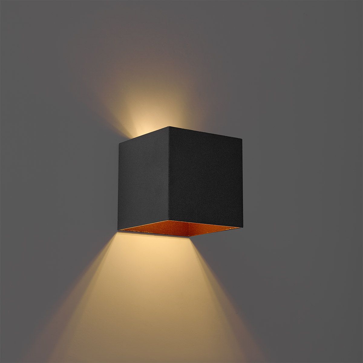 Buiten wandlamp zwart incl. LED 2-lichts IP65 met dimlicht en solar - Charlene