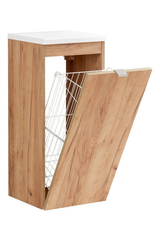 Comad Capri Oak 811A FSC kolomkast 80x35cm met wasmand eiken