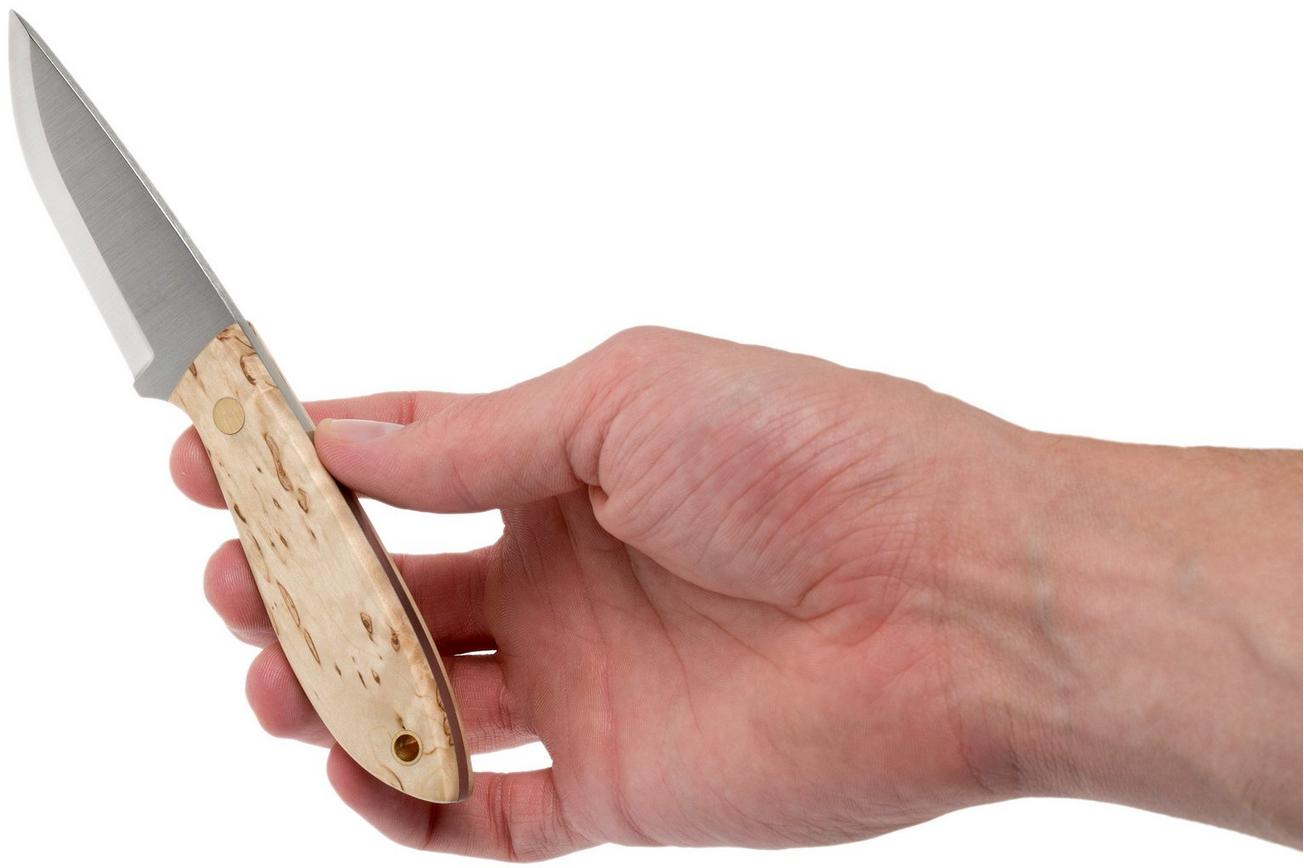 Brisa Bobtail 80 Curly birch handle, 12C27 scandi, Multicarry sheath 9950