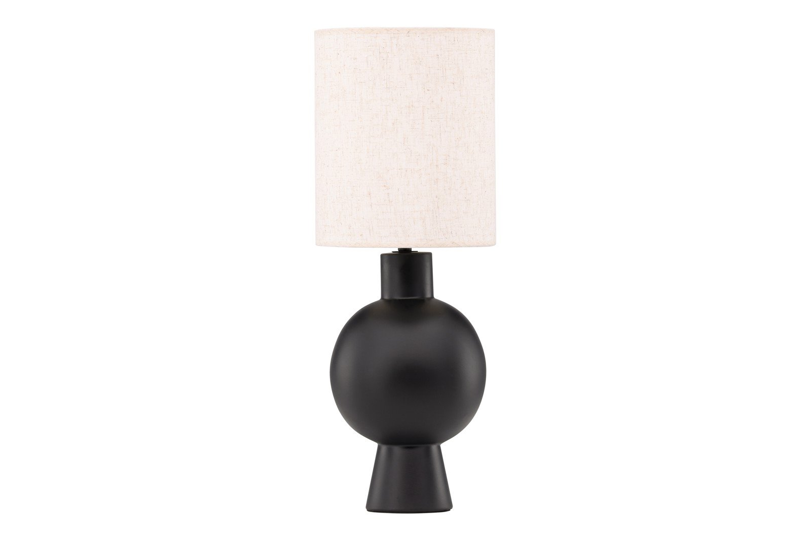 Mysterna bordlampe Sort, beige tekstilskjerm