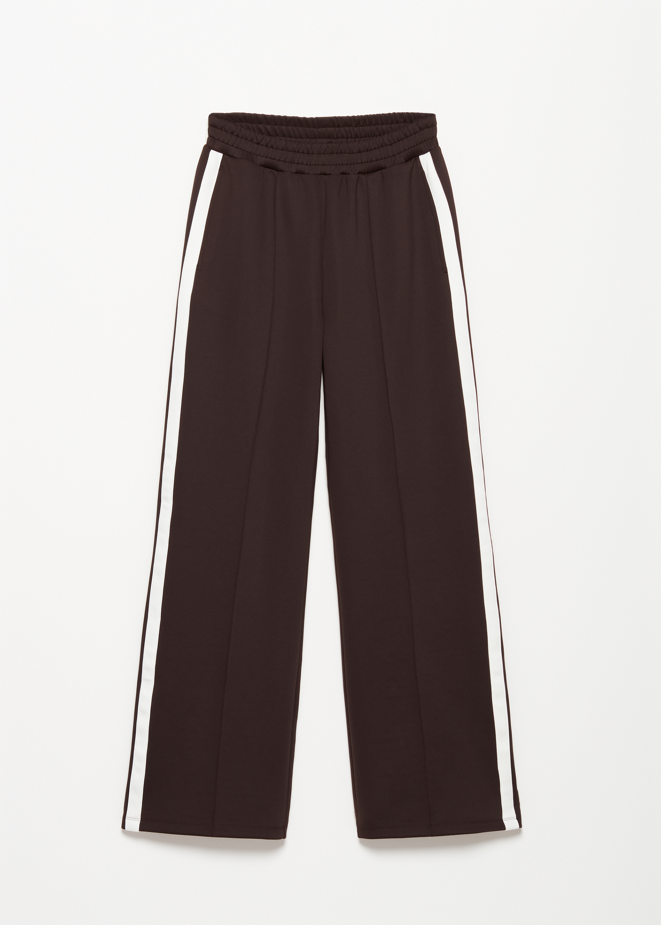 Wijde broek met streepdetail