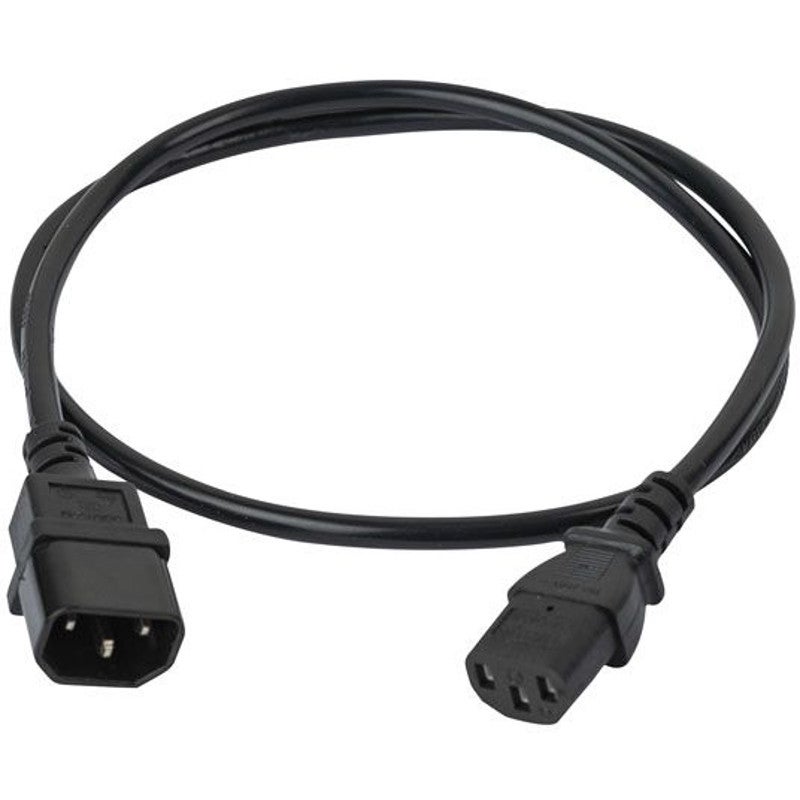 DAP IEC C13 - IEC C14 IEC C13 - IEC C14 3x 1.0 mm² verlengkabel, 1 m