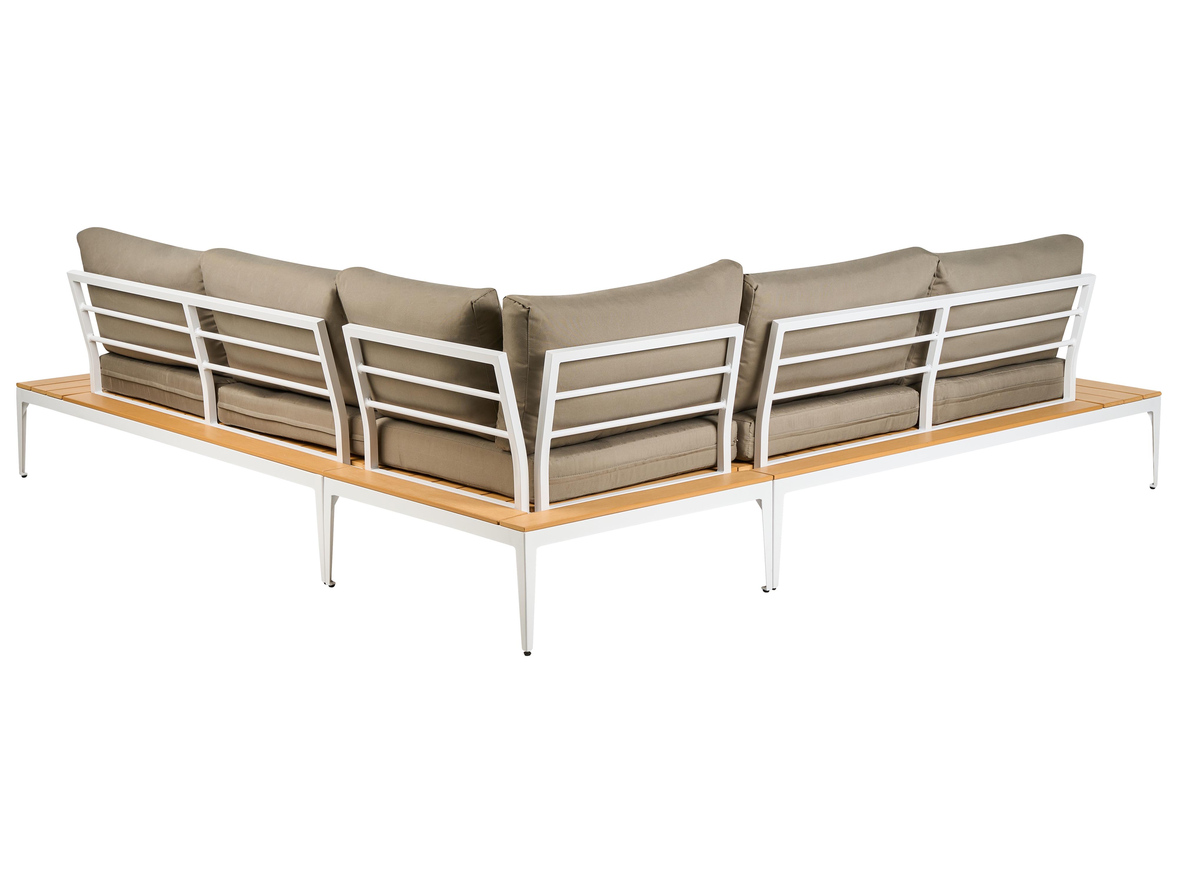 Tuin hoekloungeset met tafel 5-zits POSITANO Grijs