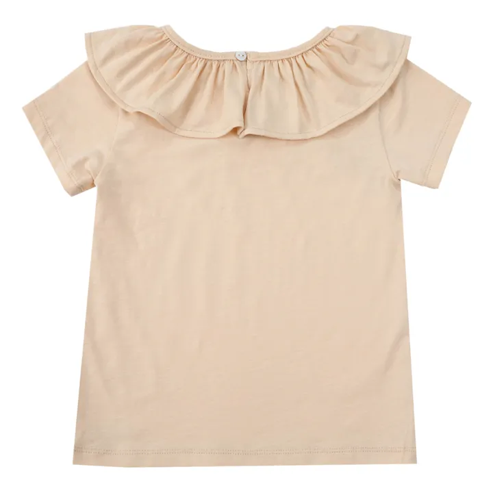 Donsje T-Shirt Col à Volants Addie | Rose pâle