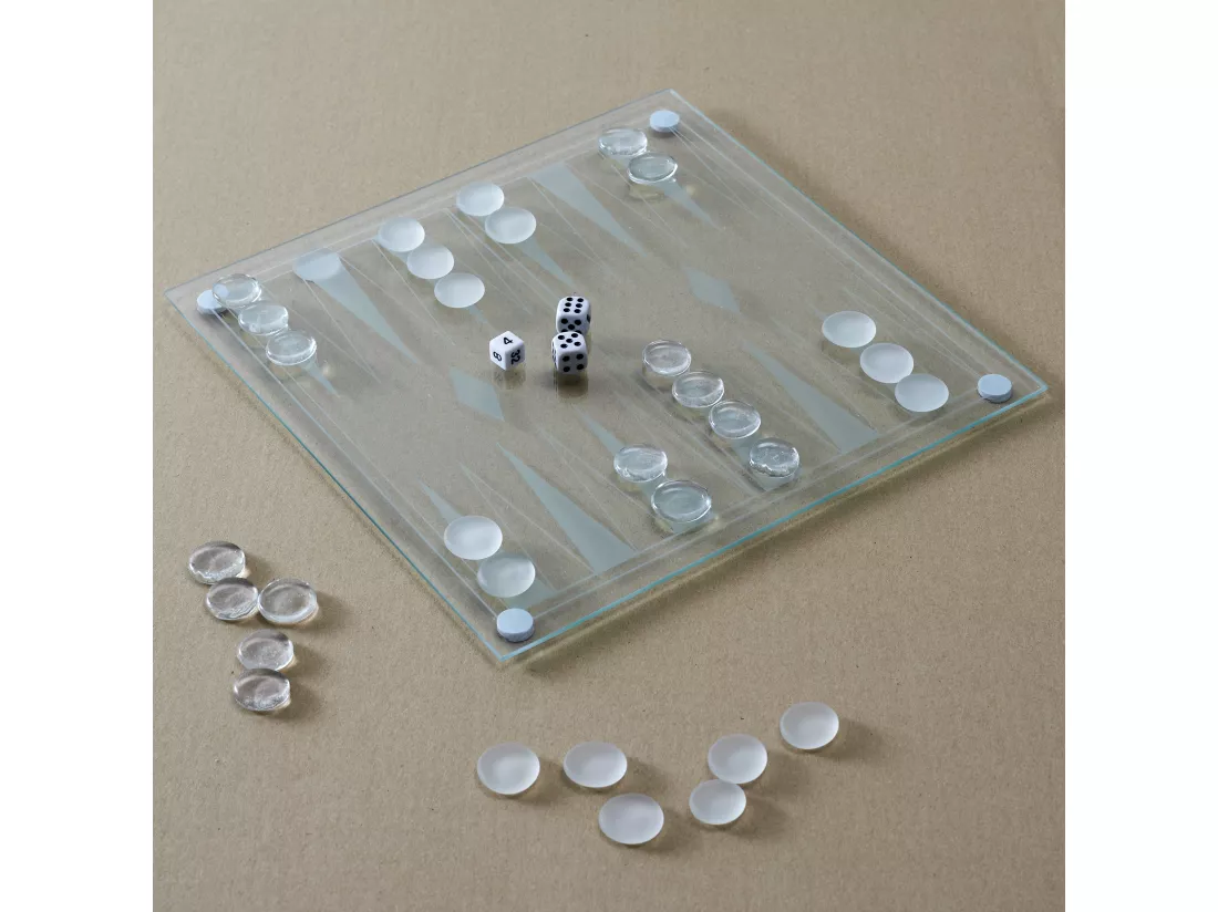 Jeu De Backgammon En Verre