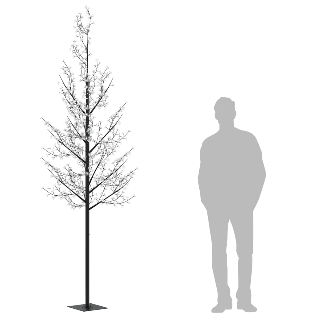 Sapin de noël 600 led colorées cerisier en fleurs 300 cm