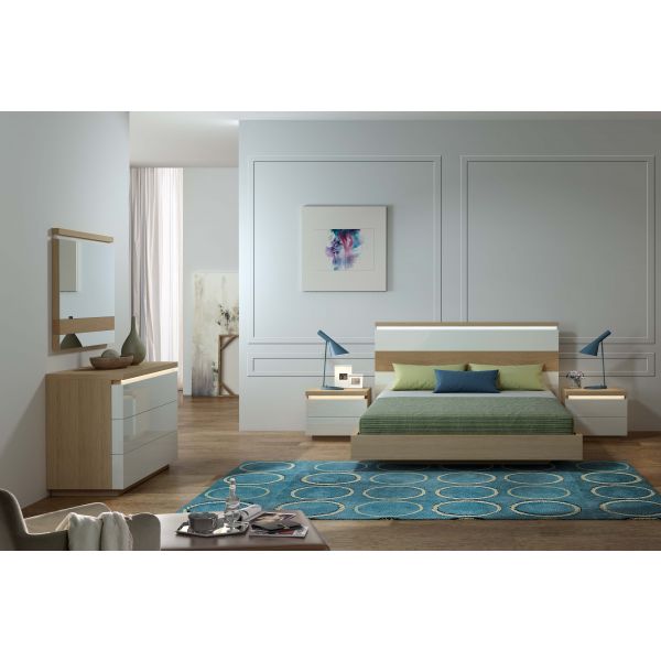 JOM Quarto de Casal Gois Carvalho / Branco - 1102998