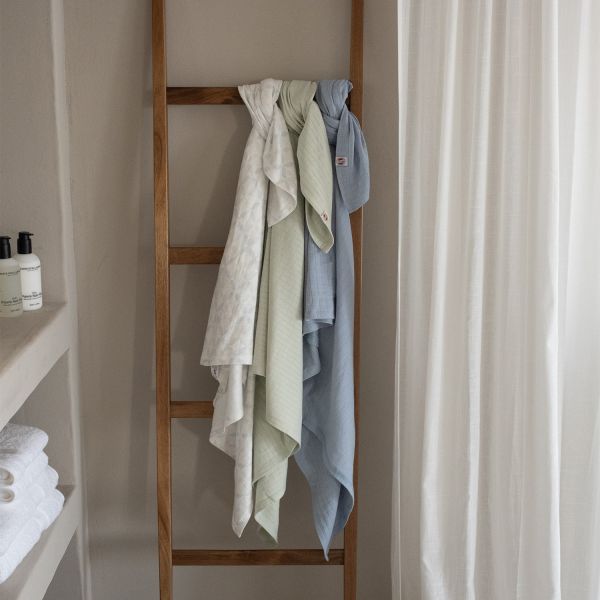 Lodger Hydrofieldoek - 2 Stuks - 110 x 110 cm - Matcha - Peppermint / Blue Fogg