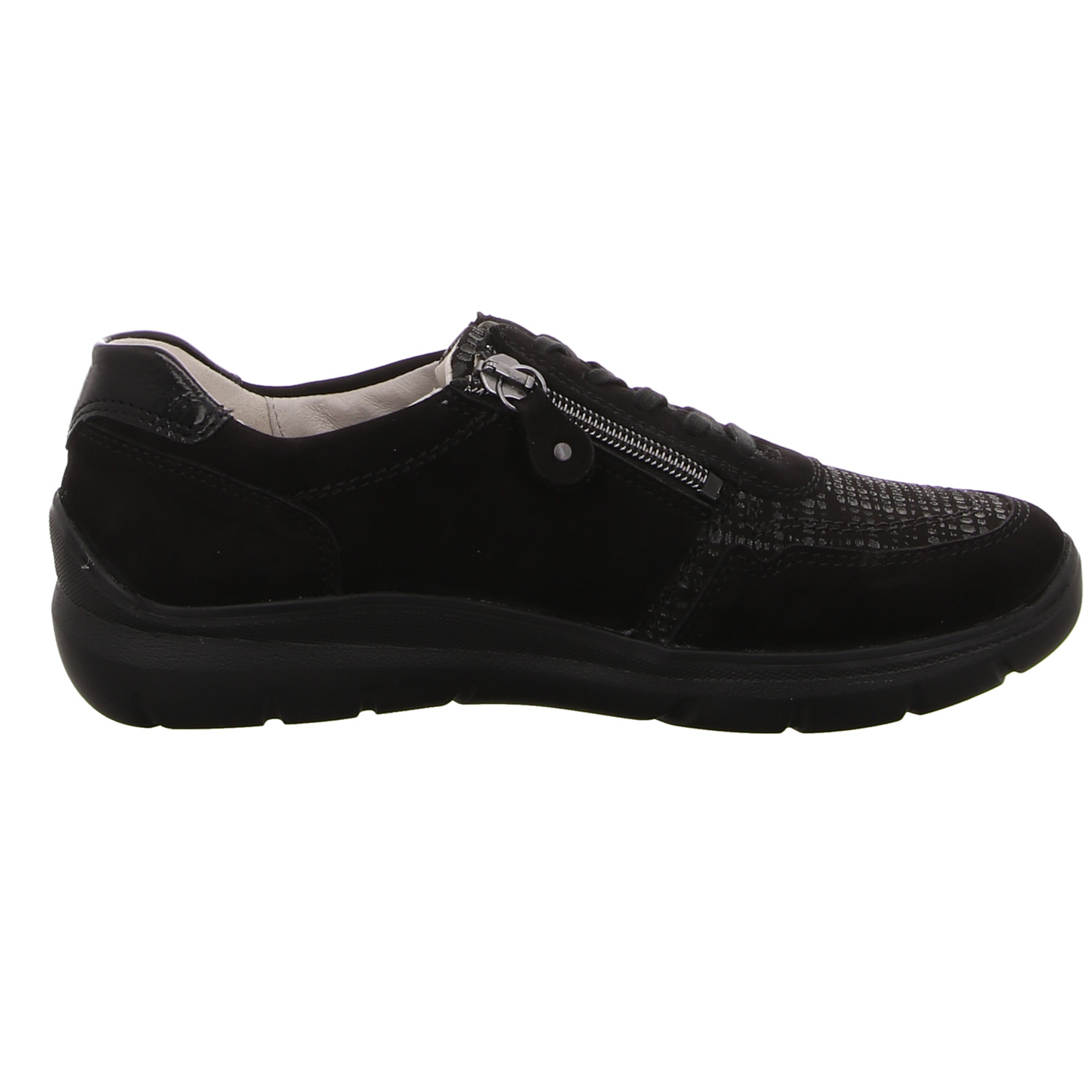 Waldläufer Schnürhalbschuh schwarz