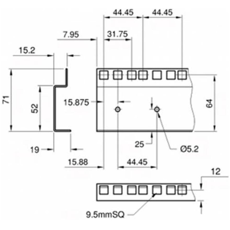 Penn Elcom RG-6145-08 dubbel rackprofiel 2mm dik staal 8U