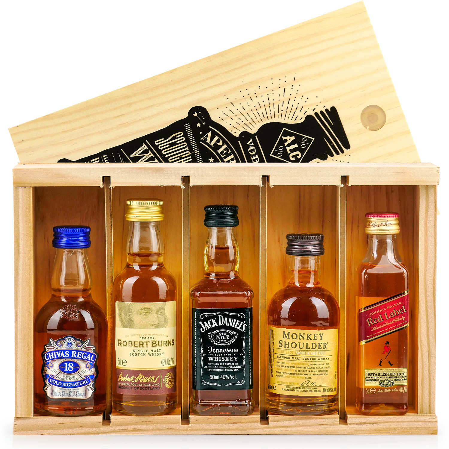 Coffret découverte whisky - 5 Mignonnettes