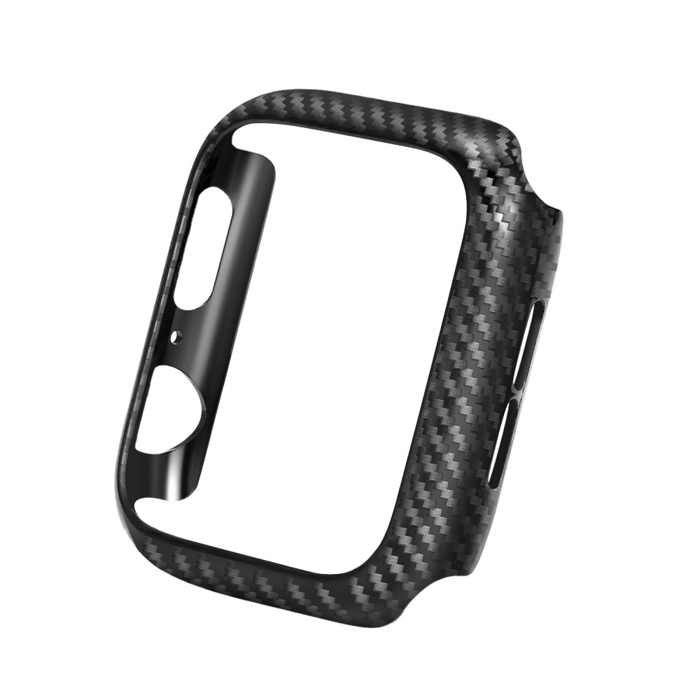 Apple Watch (44mm) Bumper Hardcase   Display Schutzfolie - Schwarz (Carbon)