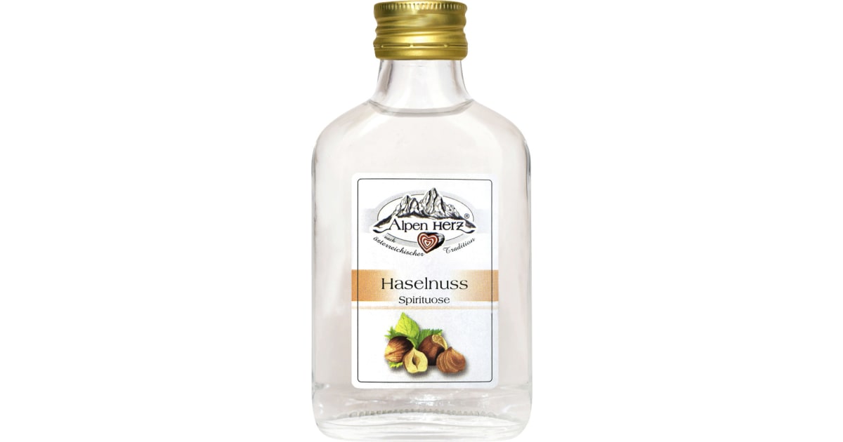 Alpenherz Haselnuss-Spirituose 33% 0,1 Liter (Einweg)