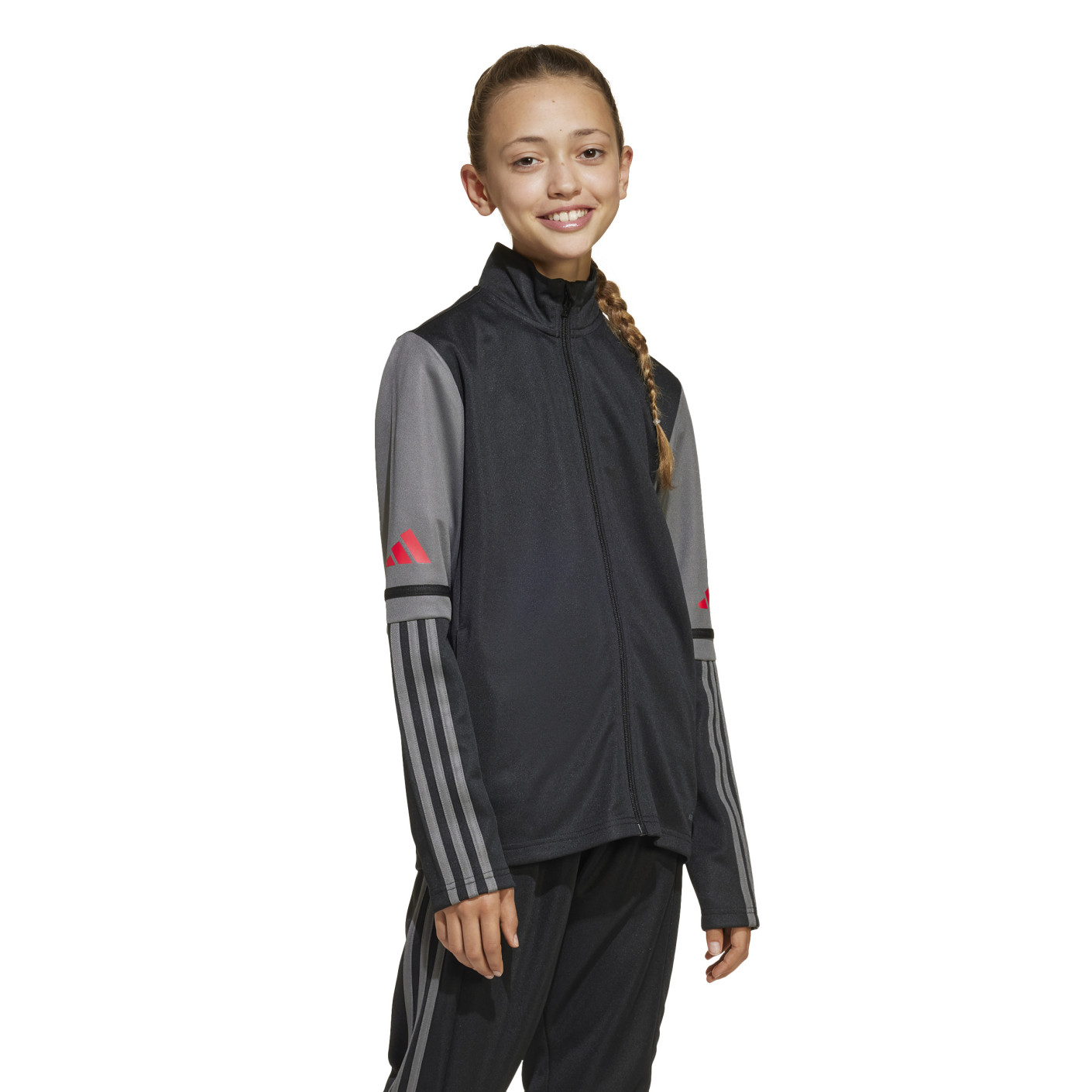 Adidas Squadra 25 Trainingsjack Kids Zwart Grijs Rood