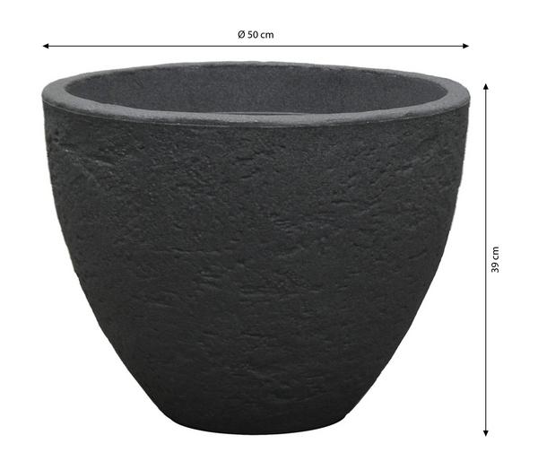 Dehner Kunststoff-Topf Stone, konisch,