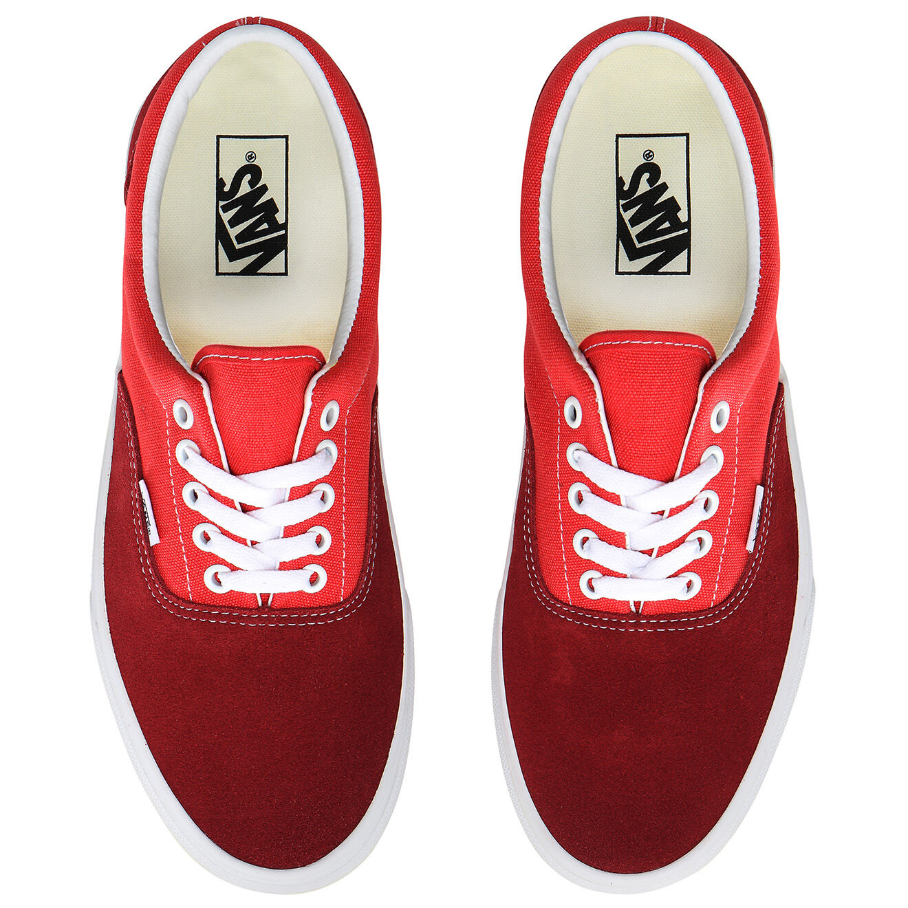 Vans Sneakers en Velours de Cuir et Toile UA Era rouges