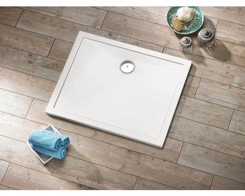 OTTOFOND Memphis douchebak 90 x 90 x 3,5 cm wit glad glanzend 877301