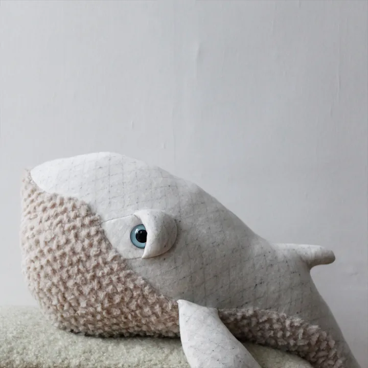 Bigstuffed Peluche géante baleine Albino 62 cm | Blanc