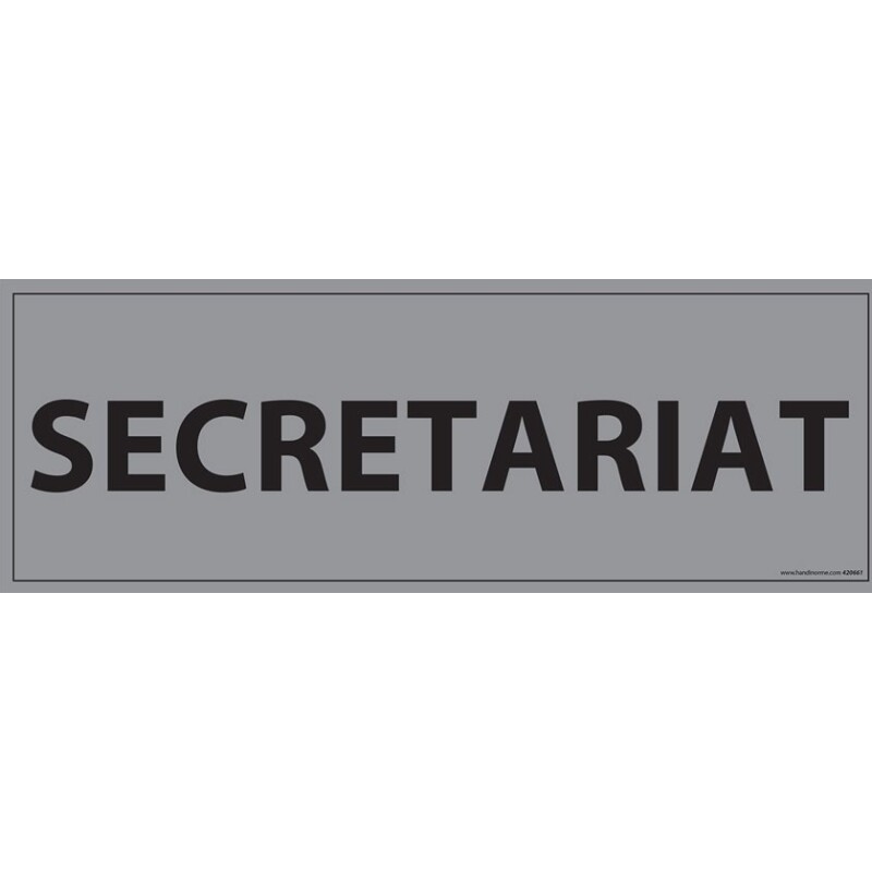 Panneau Secrétariat vinyle ou PVC 210 x 75 mm