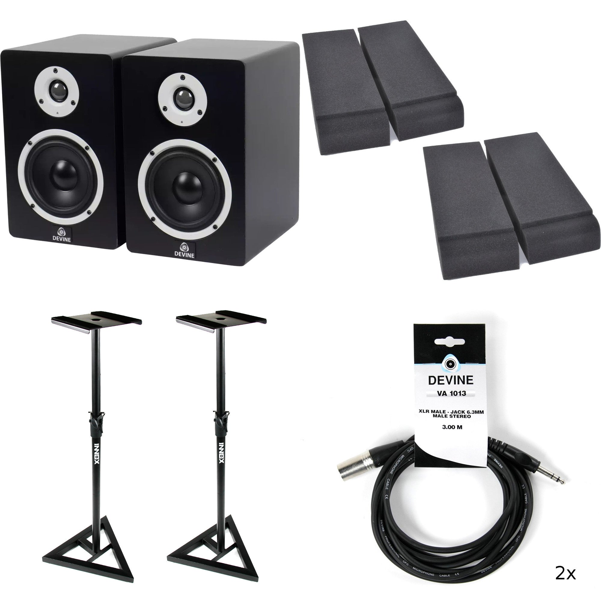 Devine MR-5A + statieven + pads + kabels