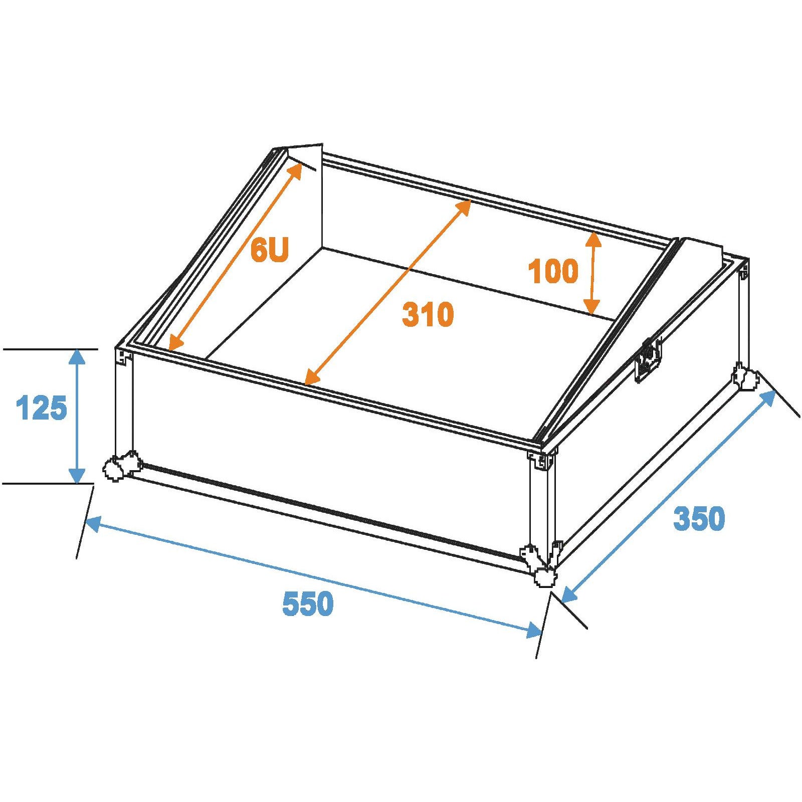 Omnitronic MCB-19 6U 19 inch topload flightcase