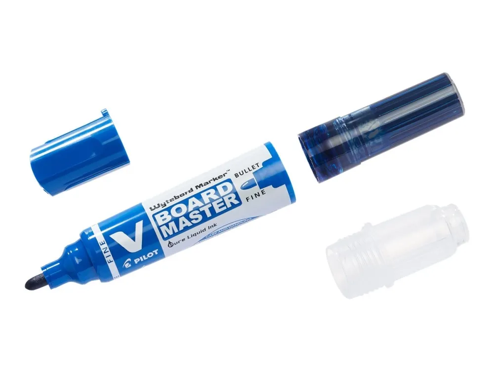 Whiteboardmarker Pilot V-Board Master, rund spids - med 5 stk. ass. farver