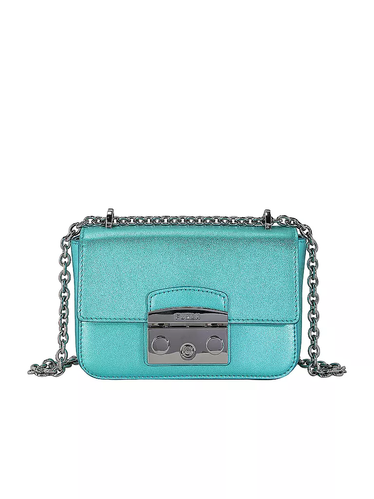 FURLA Ledertasche - Mini Bag METROPOLIS hellblau