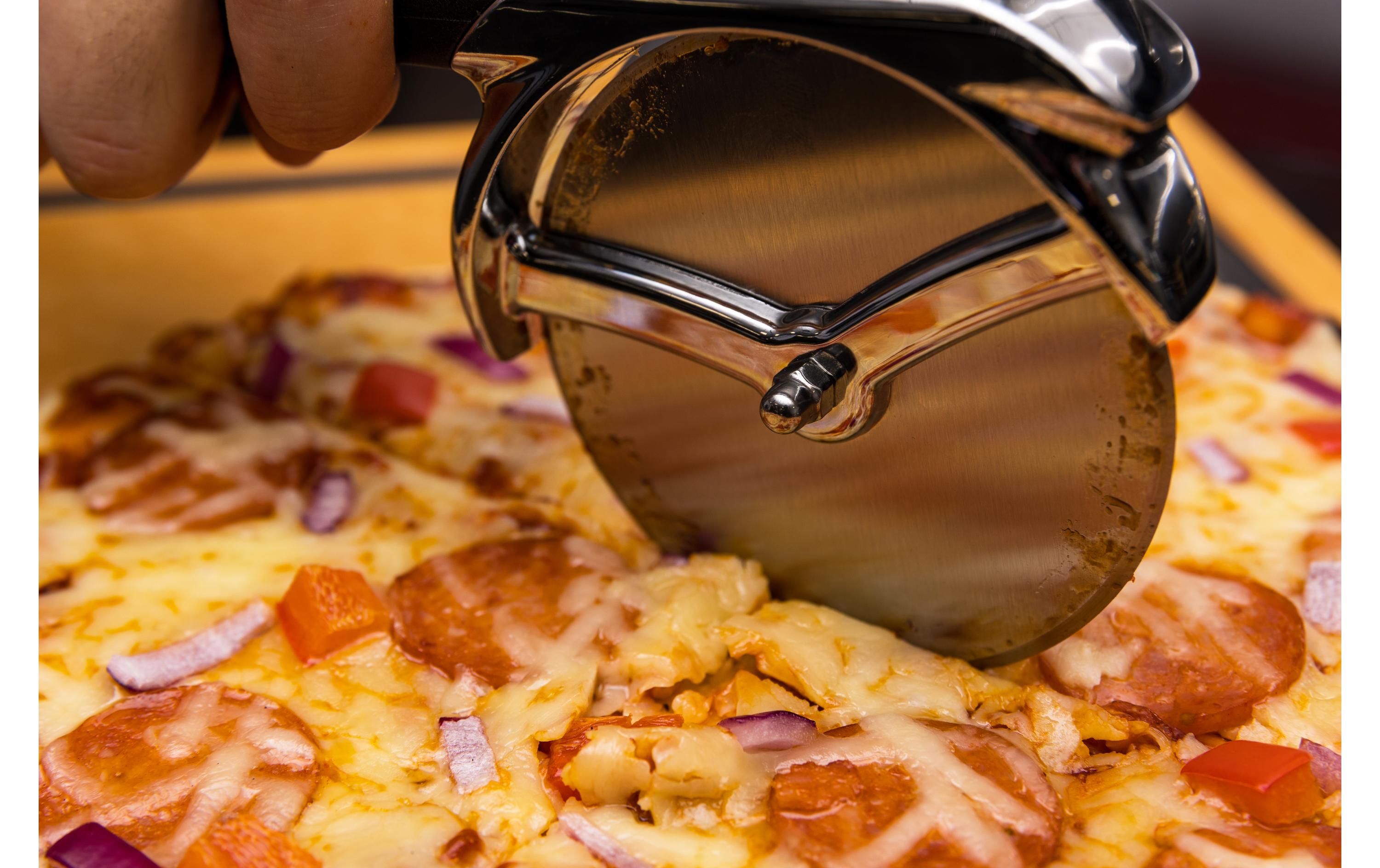Pizzaschneider Deluxe, Silber/SchwarzPizzaroller