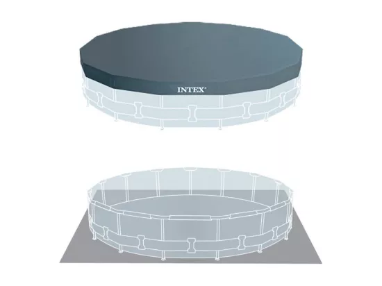 Piscine tubulaire Prism Frame ronde 4,57 x 1,07 m - Intex