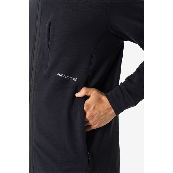 Veste polaire randonnée SUPER.NATURAL M MOTION JACKET JET BLACK