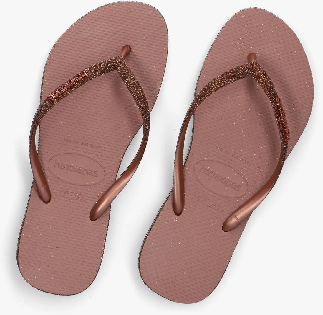 HAVAIANAS roze havaianas teenslippers slim sparkle ii crocus