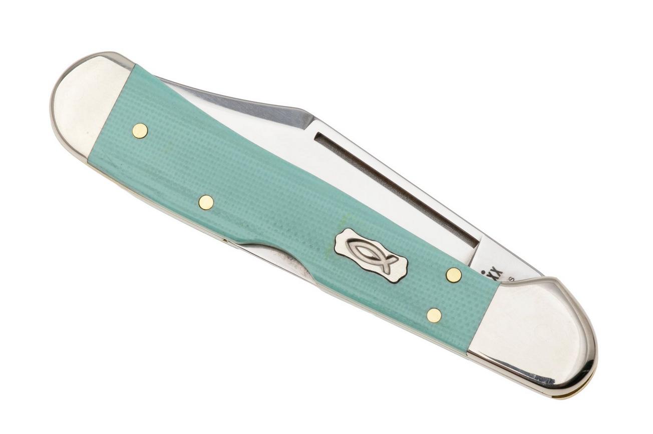 Case Mini CopperLock Smooth Seafoam Green G-10, 18109, 101749L SS zakmes
