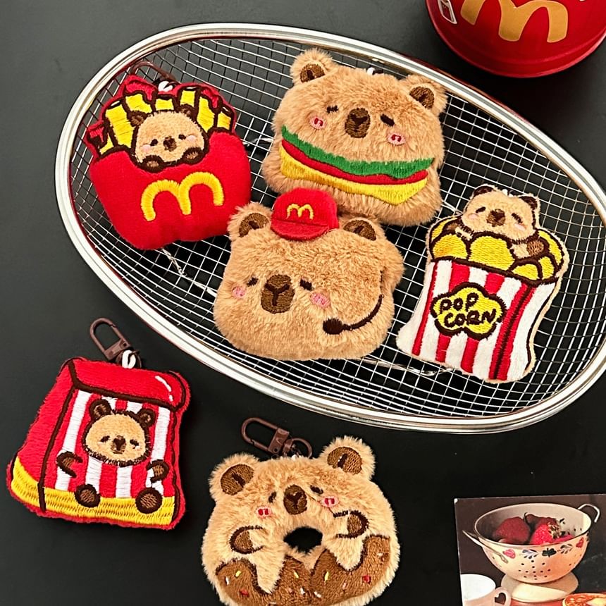 Bohod - Capybara Fast Food Pluche Tashanger Sleutelhanger (Verschillende Ontwerpen)