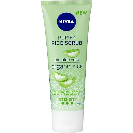 Ansigtsscrub m. ris og aloe vera
